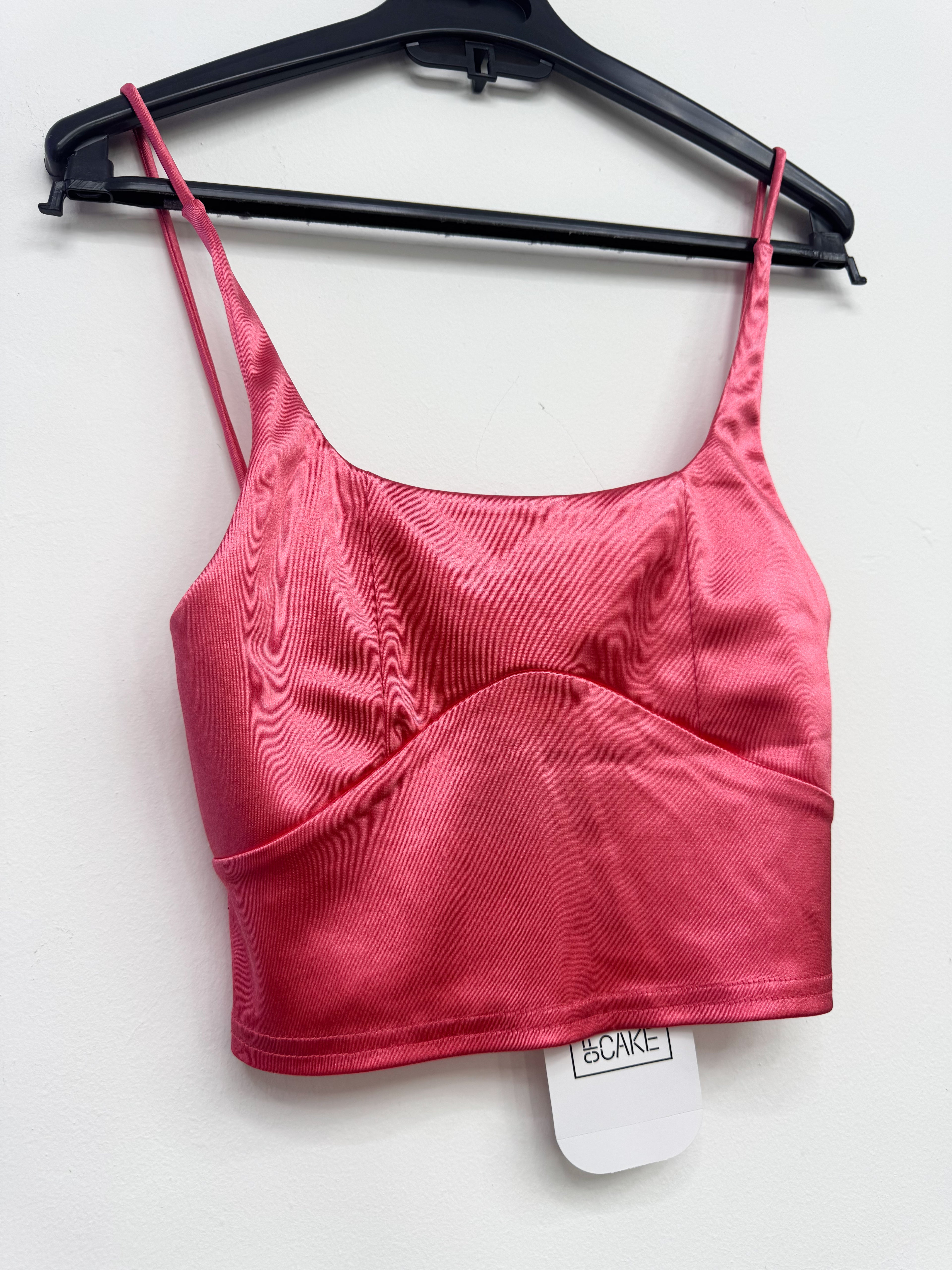 Top NUEVO rosado de satén