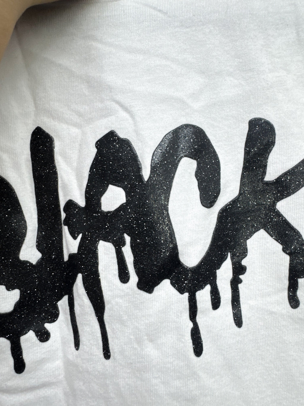 Remera corta blanca -  BLACK