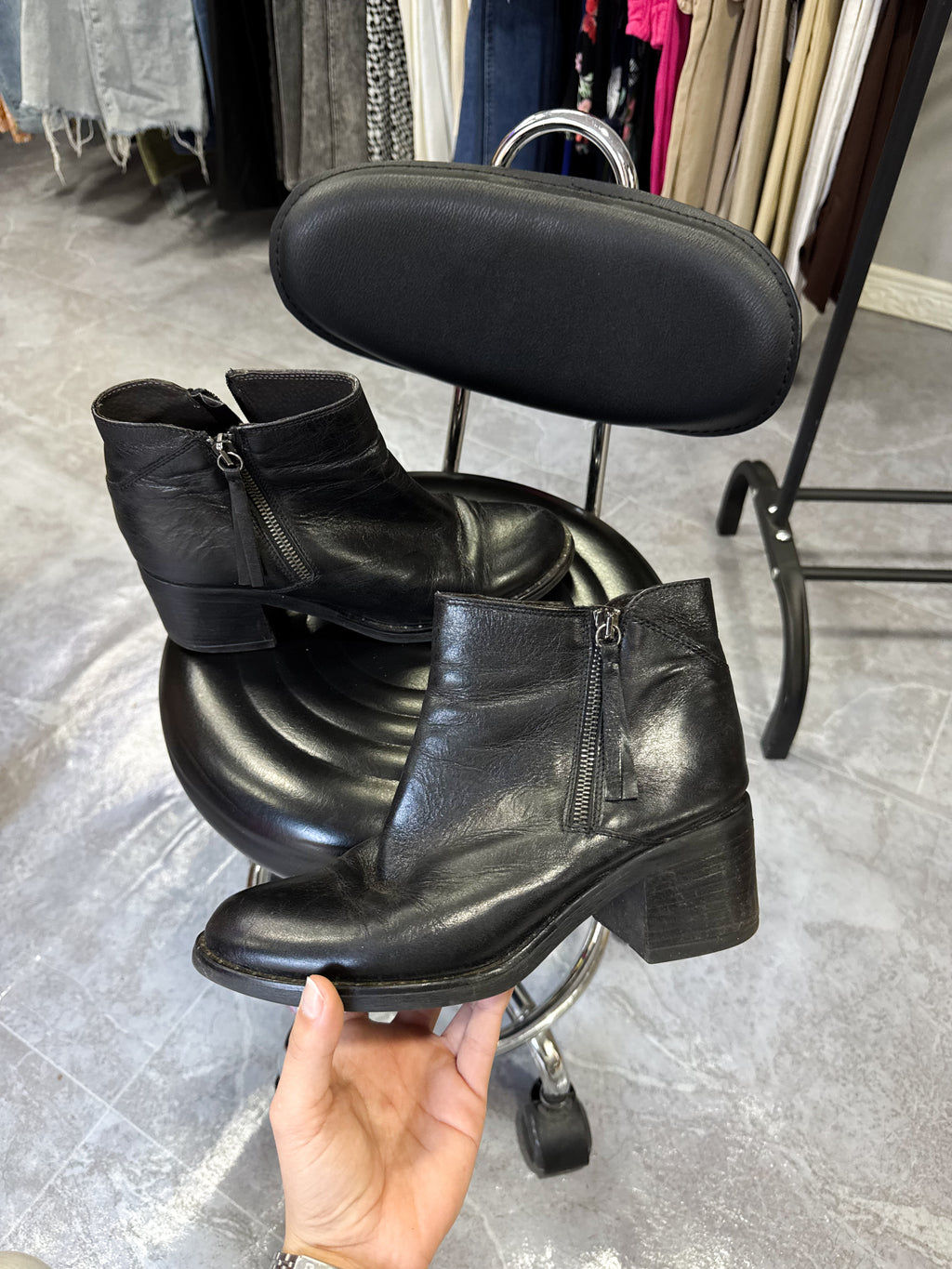 Botas negras de cuero Pasqualini
