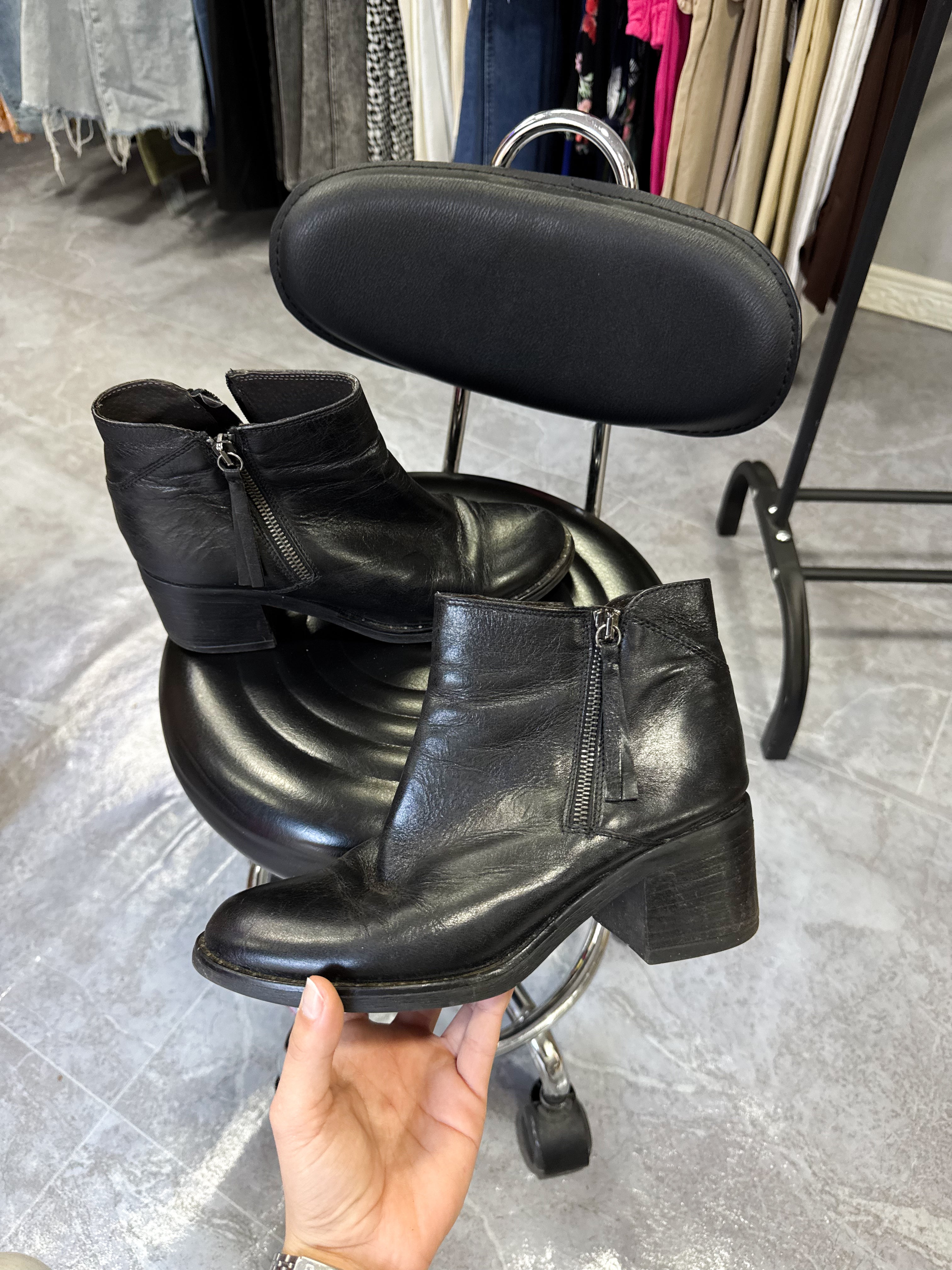 Botas negras de cuero Pasqualini