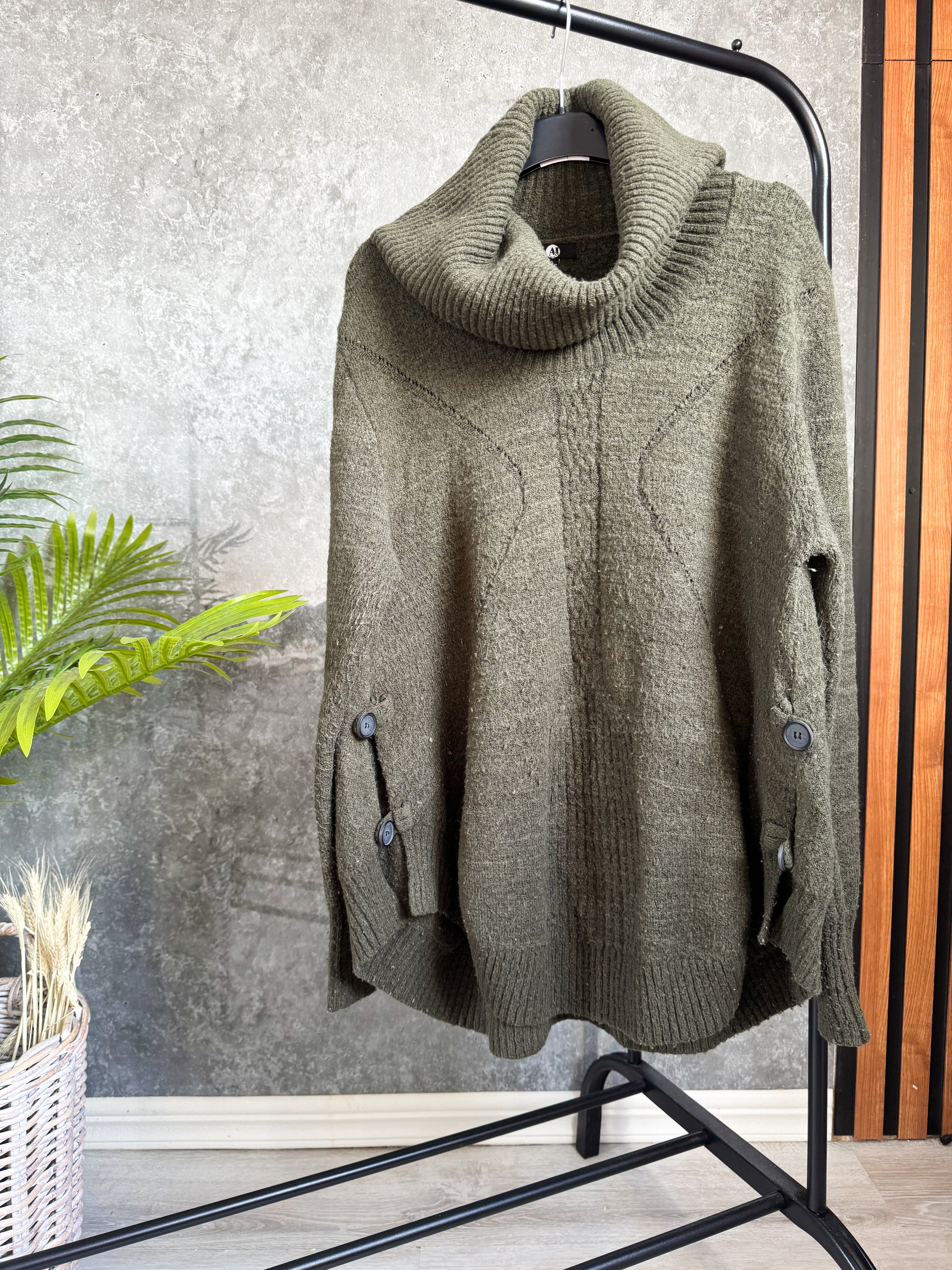 Polerón verde oliva